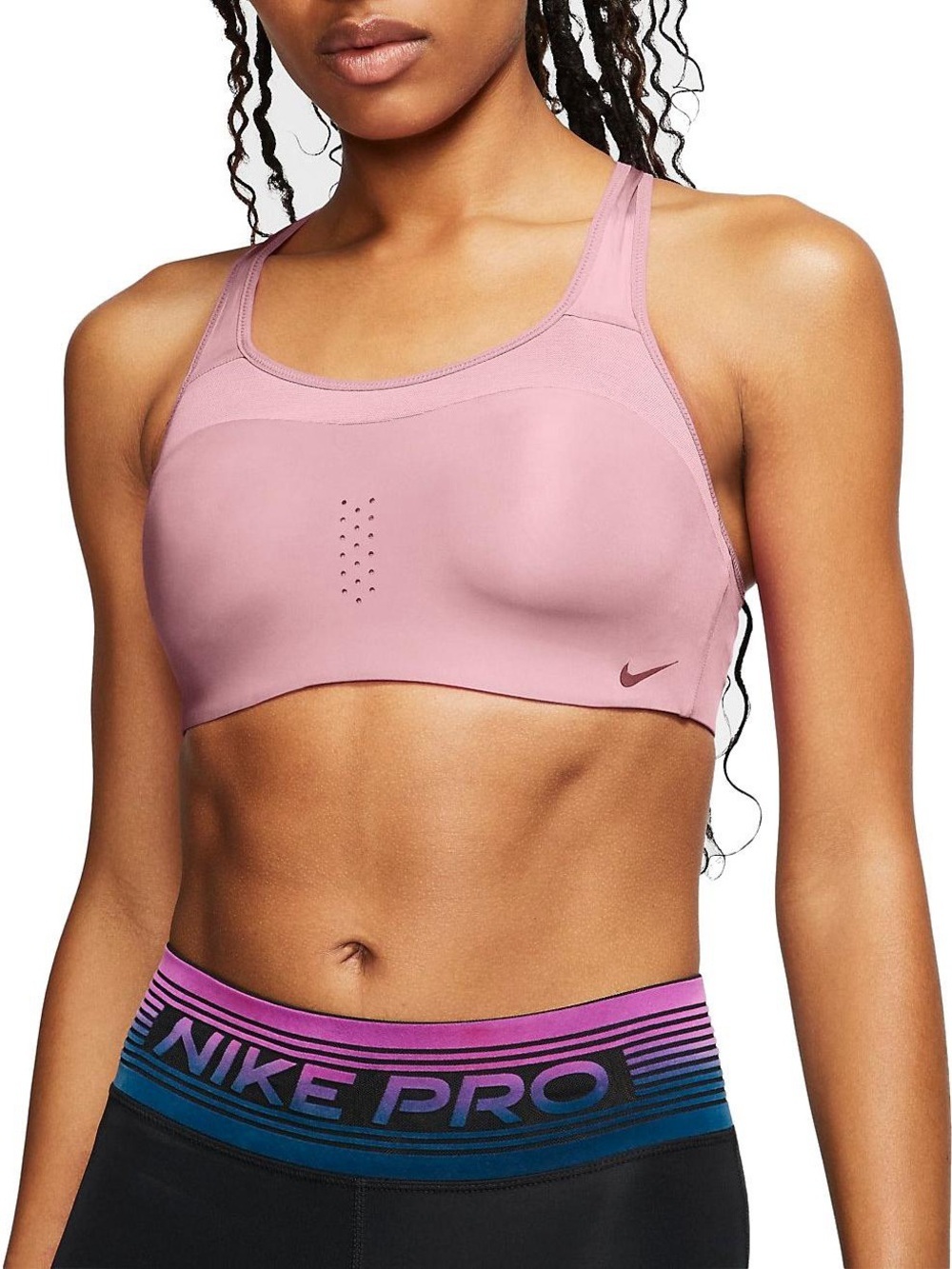 Nike Alpha High Support Padded Sports Bra Mauve Pink Small A-C